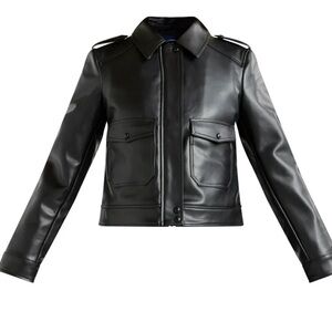 NWT Black faux leather womens jacket. Size XL.